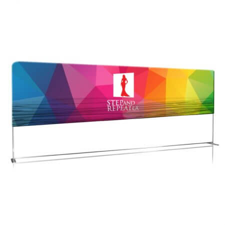 Fabric Stretch Display 20' colorful backdrop half on