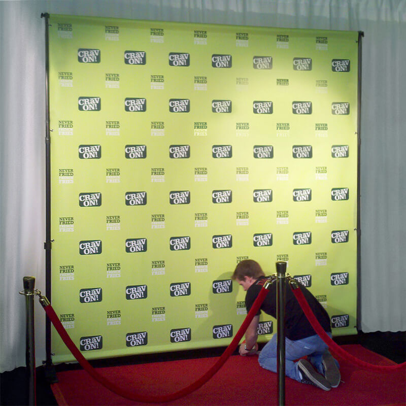 8x10Ft Banner Stand Heavy-Duty Step and Repeat Backdrop Telescopic Adjustable US 