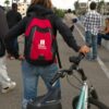 backpack and bike