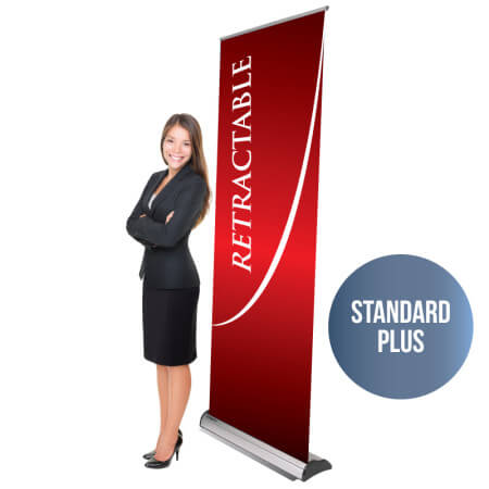 Details about   BRAND STAND 10085B RETRACTABLE BANNER STAND  33.5"W x 80"H ALUMINUM 