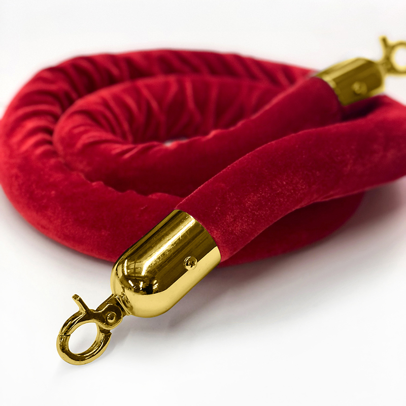 red velvet rope gold