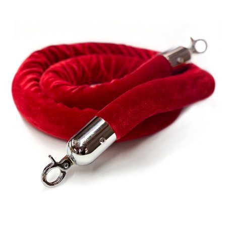 red velvet rope silver