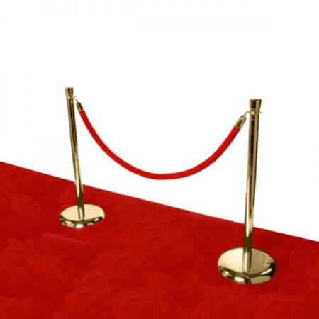 Brass Stanchion with red velvet rope
