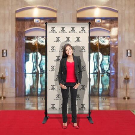 A custom Selfie Backdrop for Chanel