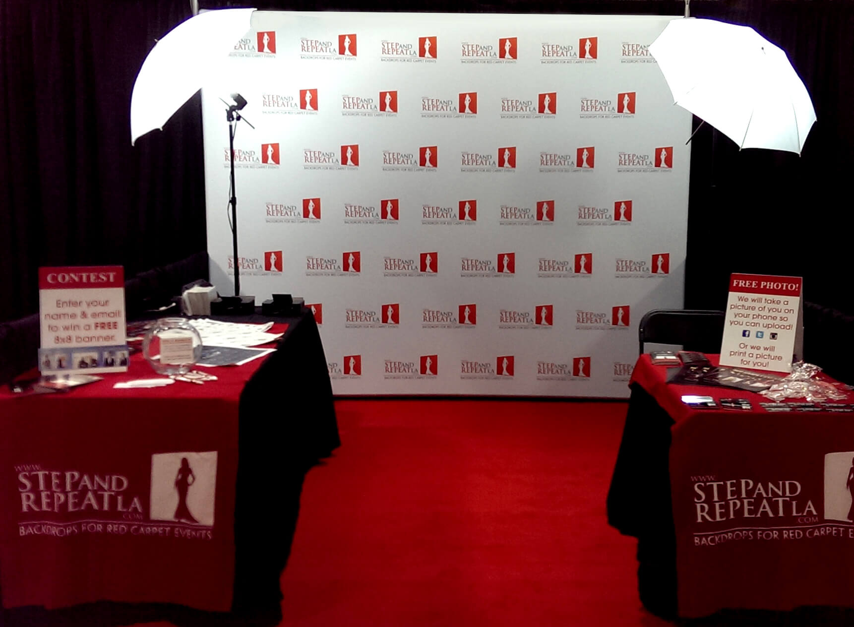 Step and Repeat LA Trade show booth in Boston