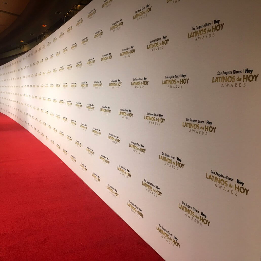 A massive Media Wall for the Latinos de Hoy Awards