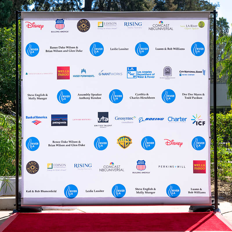 photo booth backdrop Step and Repeat EVENT Banner 8' x 8' Feet Telescopic stand 