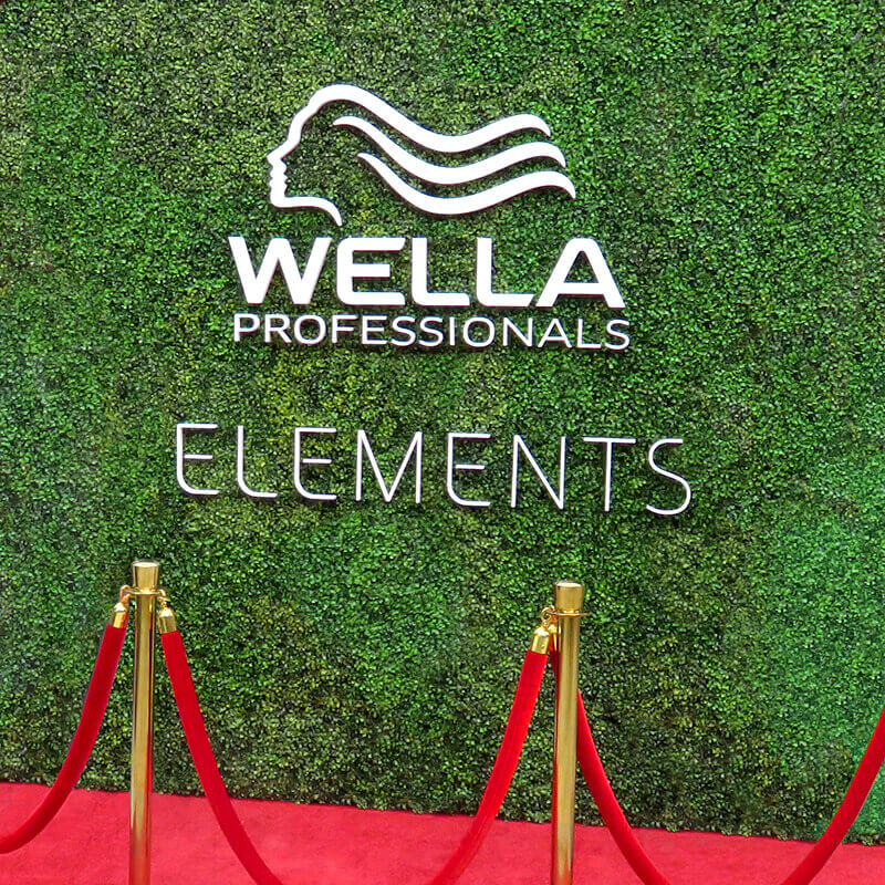 An impressive Hedge Wall for Wella Professionals