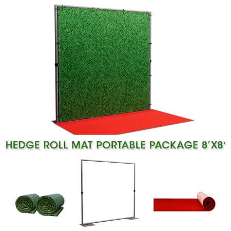 Hedge roll mat portable package 8' x 8'