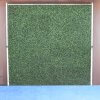 8 by 8 foot Hedge Roll backdrop with light blue carpet