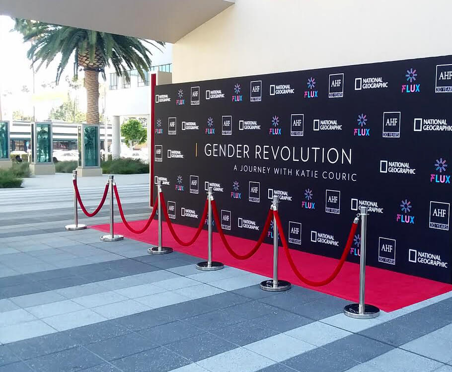 A vibrant Media Wall for the premiere of "Gender Revolution"