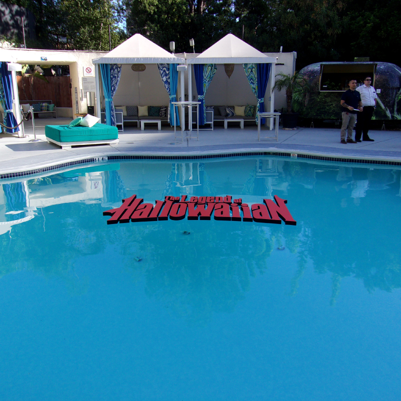 A custom logo pool float. What do you want on your custom float?