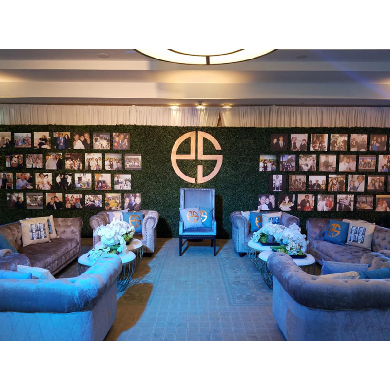 Hedge Flat with Cut-out Lettering and Printed Pictures