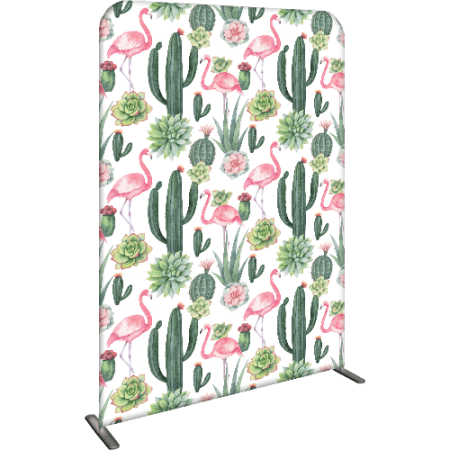 Double-sided Flamingo-Cactus backdrop rental! 5' Wide X 7.5'