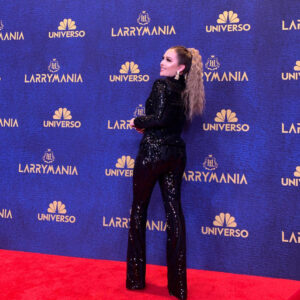 Hollywood glam on the red carpet for Larrymania with our 8'x20' seamless Media Wall center stage.