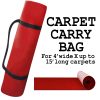 This handy carpet carry bag is great for travel. For 4' X up to 15' long carpets.