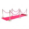 Pink carpet set up with velvet ropes and stanchions