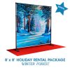 Rent a holiday-themed backdrop! It comes with a backdrop, stand and red carpet.