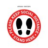 social distance floor sticker