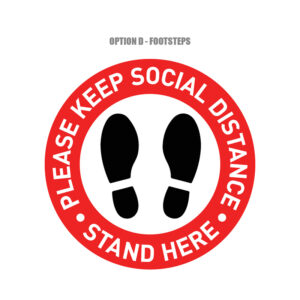 Social Distancing Floor Stickers - Stock Designs – Step and Repeat LA