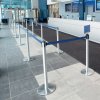 blue belt retractable belt barriers queue